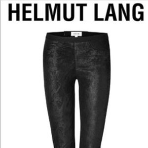 Size 0 Helmut Lang Patina Black Leather Leggings